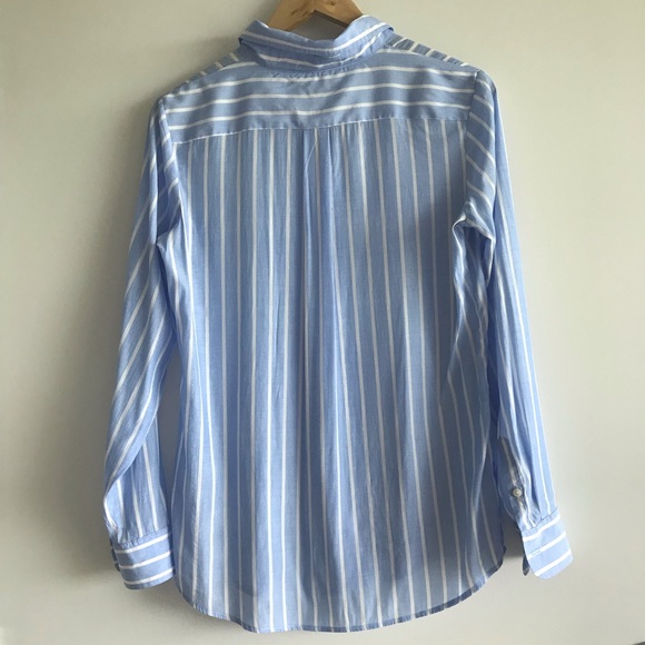 Banana Republic Blue and White Stripped Button Dow - Picture 6 of 8